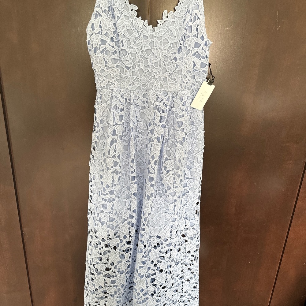 Astr the label blue sky lace dress